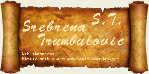Srebrena Trumbulović vizit kartica